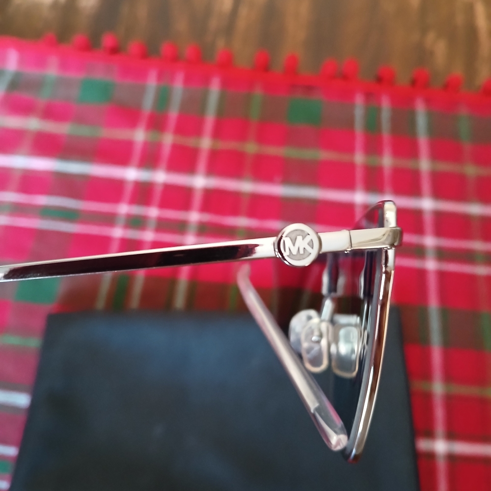 Michael Kors Rose Gold Mirrored Shield Sunglasses - Picture 3 of 6